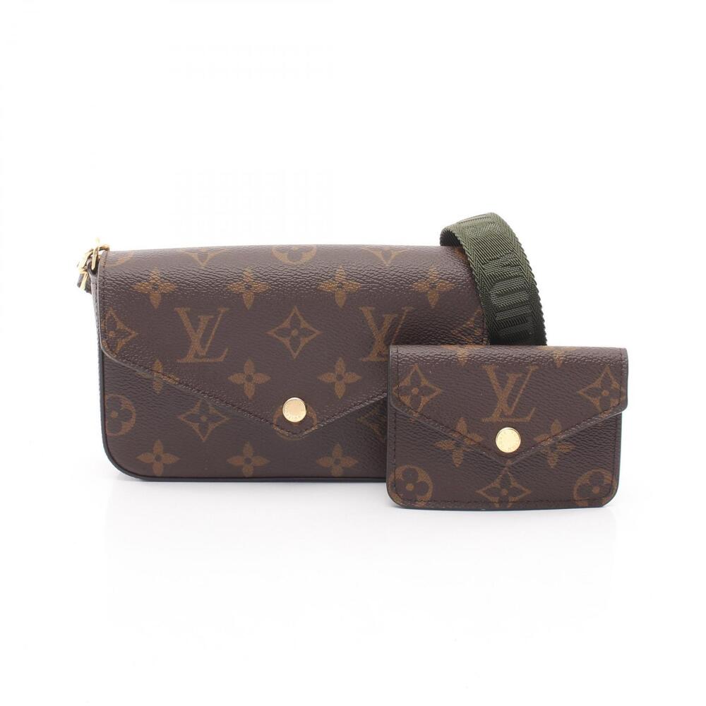Louis Vuitton Multi Pochette Felicie Shoulder Bag Canvas Monogram Brown Green